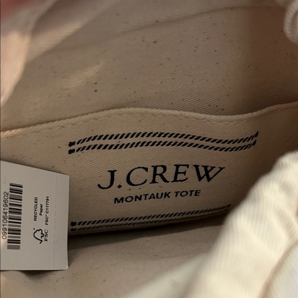 J.Crew Mini Montauk Sherpa & Leather Crossbody Tote Bag NWT - Picture 2 of 5